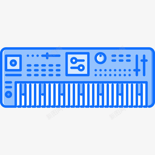 合成器音乐44蓝色图标svg_新图网 https://ixintu.com 合成器 蓝色 音乐44