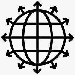 国际网络全球连接全球通信全球网络图标高清图片