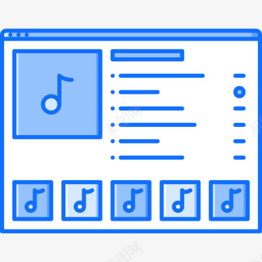 播放列表音乐44蓝色图标图标