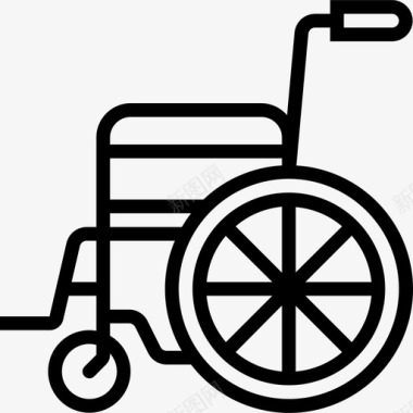 轮椅医用64直线型图标图标