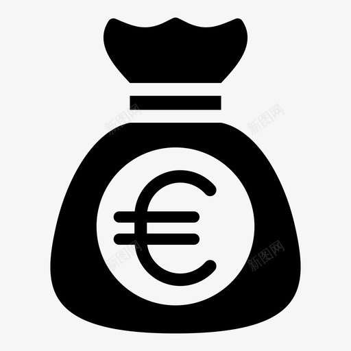 钱袋欧元欧元钱图标svg_新图网 https://ixintu.com 欧元 欧元钱 金融业和银行业 钱袋