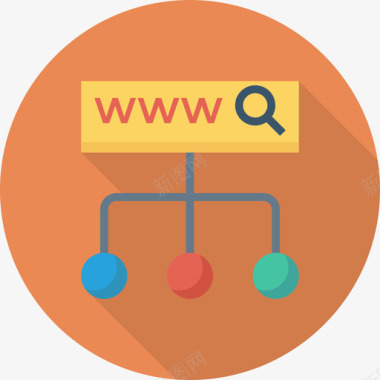 网络搜索引擎优化营销4循环图标图标