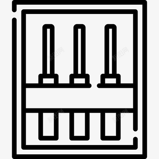 6号工具箱线状螺丝刀图标svg_新图网 https://ixintu.com 6号工具箱线状螺丝刀