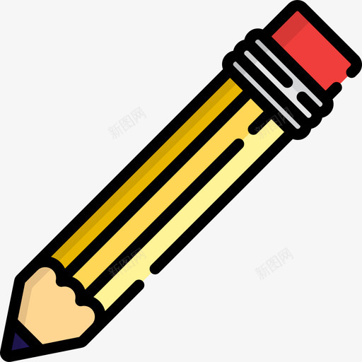 铅笔绘画工具6线颜色图标svg_新图网 https://ixintu.com 线颜色 绘画工具6 铅笔