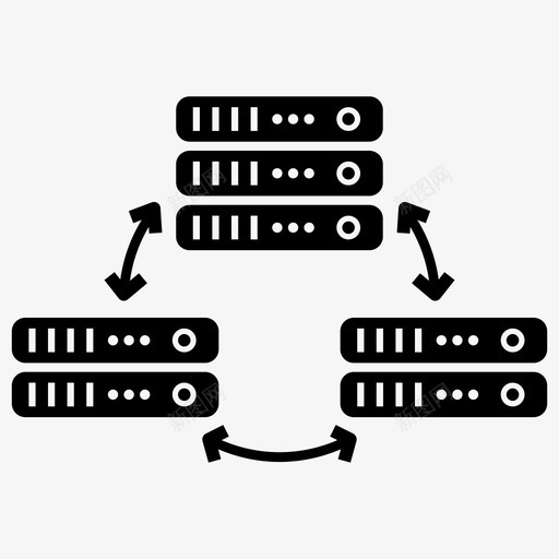 大数据备份托管图标svg_新图网 https://ixintu.com 备份 大数据 托管 服务器 网络 计算3