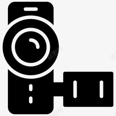 手持式摄像机摄像机电影摄像机图标图标