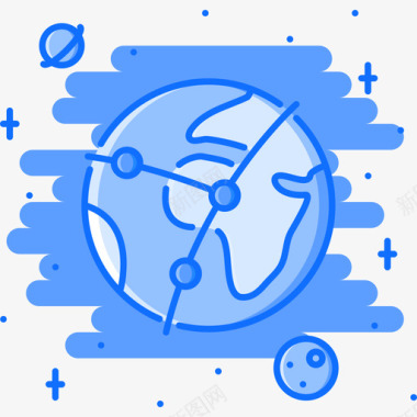 地球seo65蓝色图标图标