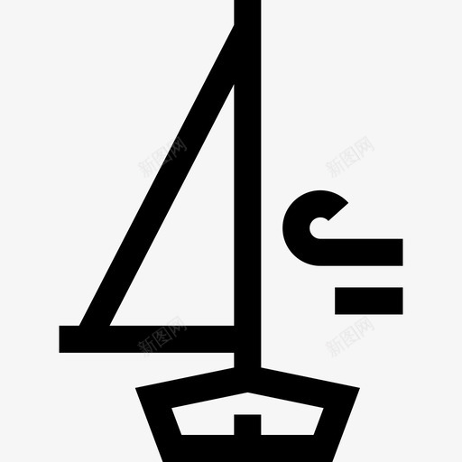 帆船极限运动10直线型图标svg_新图网 https://ixintu.com 帆船 极限运动10 直线型