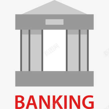 银行商业和创业公司3持平图标图标