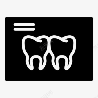 牙科x光健康扫描图标图标