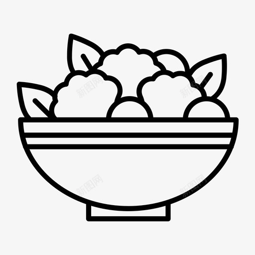 沙拉食物健康图标svg_新图网 https://ixintu.com 健康 沙拉 素食 蔬菜 食物