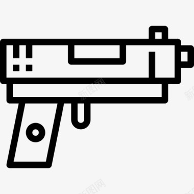 枪玩具24直线型图标图标