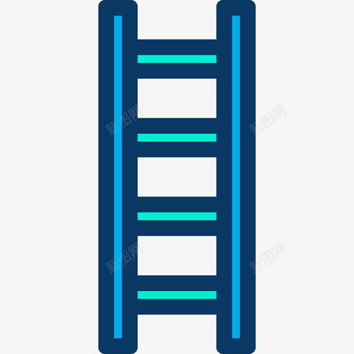 梯子施工和工具4线颜色图标svg_新图网 https://ixintu.com 施工和工具4 梯子 线颜色