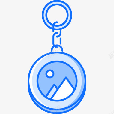 钥匙链品牌3蓝色图标图标