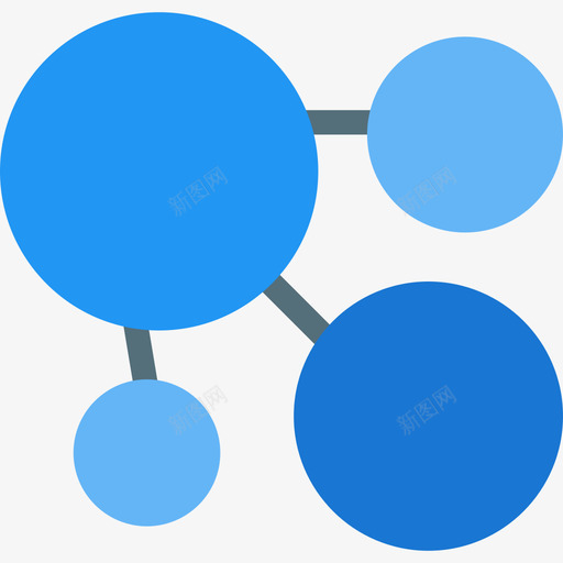 分子科学52扁平图标svg_新图网 https://ixintu.com 分子 扁平 科学52