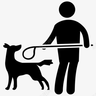 狗主人狗训练师狗训练图标图标
