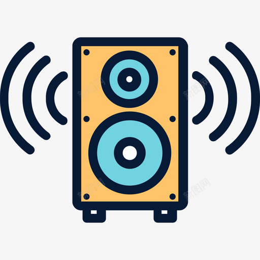 扬声器音乐39线性颜色图标svg_新图网 https://ixintu.com 扬声器 线性颜色 音乐39