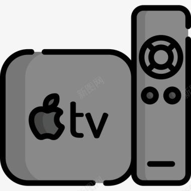 苹果电视mac设备2线性彩色图标图标