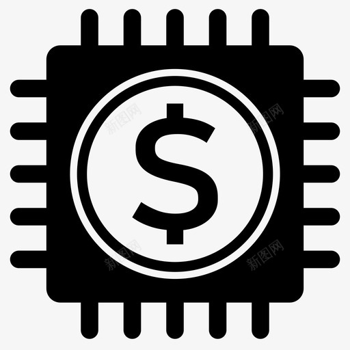 金融科技数字金融图标svg_新图网 https://ixintu.com 支付 数字 货币 金融 金融科技