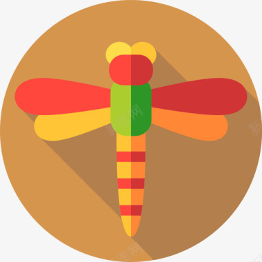 蜻蜓嬉皮士扁的图标图标