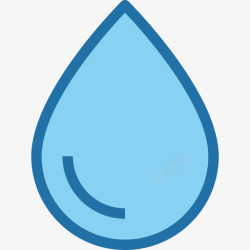 蓝色水滴水滴工业7蓝色图标高清图片