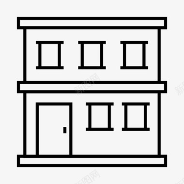 建筑物银行法院图标图标