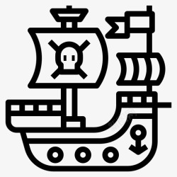 宝藏船船强盗海盗图标高清图片