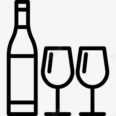 葡萄酒39号餐厅直系图标图标