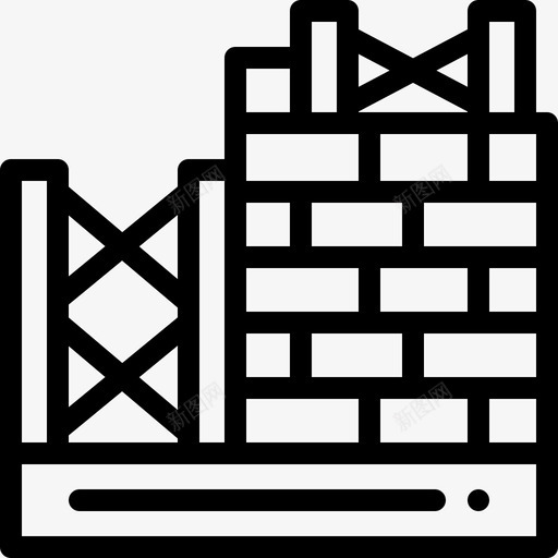 建筑工程4线性图标svg_新图网 https://ixintu.com 工程4 建筑 线性