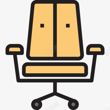 办公椅办公工具3线颜色图标图标