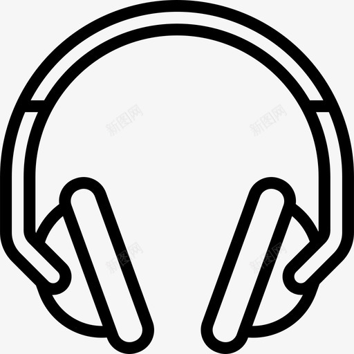 耳机音乐和多媒体大纲线性图标svg_新图网 https://ixintu.com 线性 耳机 音乐和多媒体大纲