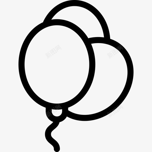 气球50岁宝宝直线型图标svg_新图网 https://ixintu.com 50岁宝宝 气球 直线型