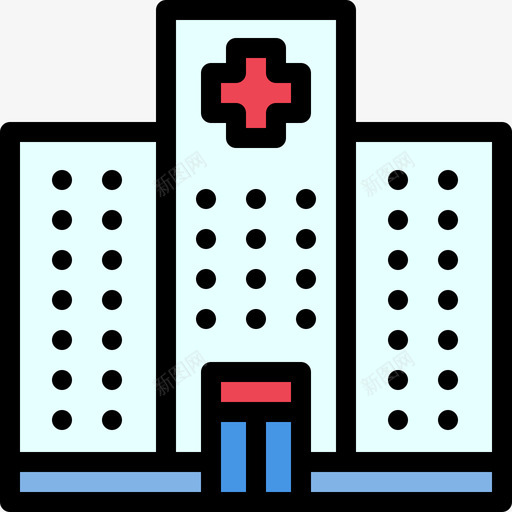 医院城市建筑2线性颜色图标svg_新图网 https://ixintu.com 医院 城市建筑2 线性颜色