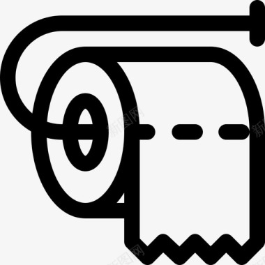 卫生纸卫生纸7线性图标图标