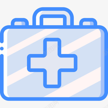 急救箱健康和安全3蓝色图标图标
