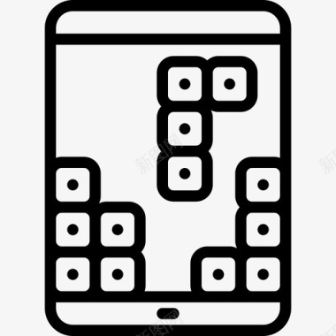 俄罗斯方块游戏开发2线性图标图标
