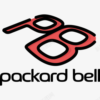 PackardBell技术徽标线性颜色图标图标