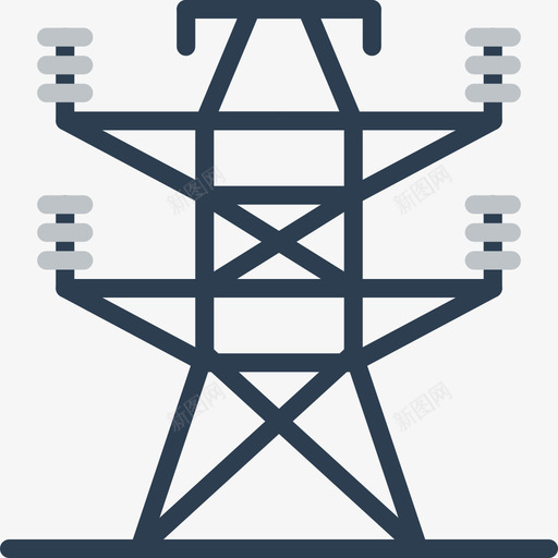 电气塔生态64扁平图标svg_新图网 https://ixintu.com 扁平 生态64 电气塔
