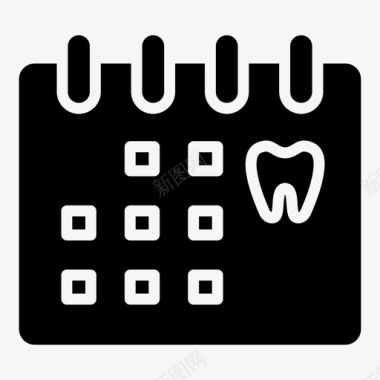 牙齿检查计划预约检查图标图标
