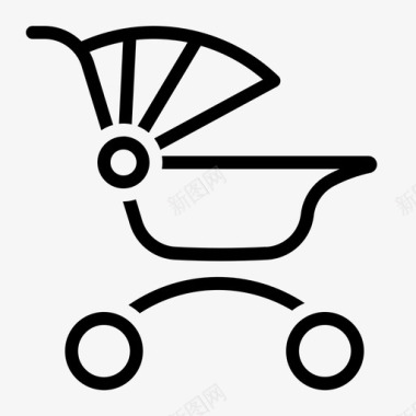 婴儿车马车推车图标图标