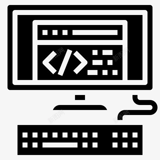 程序计算机计算图标svg_新图网 https://ixintu.com 多媒体 电子 程序设计 编程语言 计算 计算机 项目策划