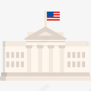 白宫美国5号平房图标图标