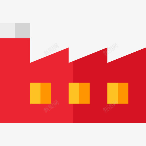 工厂共用7间平房图标svg_新图网 https://ixintu.com 共用7间 工厂 平房