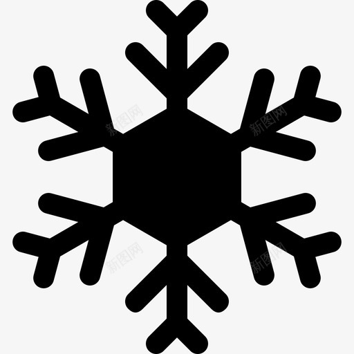 雪花北极2填充图标svg_新图网 https://ixintu.com 北极2 填充 雪花