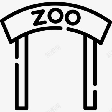 动物园动物园3直线型图标图标