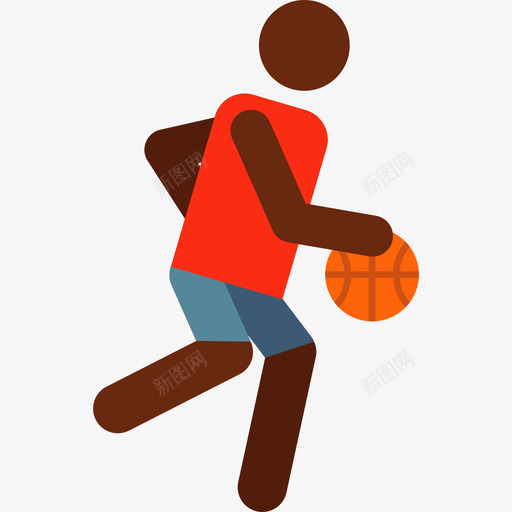 篮球运动员篮球人体象形图颜色图标svg_新图网 https://ixintu.com 篮球人体象形图 篮球运动员 颜色