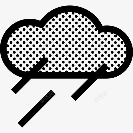 云雨预报天气图标svg_新图网 https://ixintu.com 云雨 天气 杂点 预报
