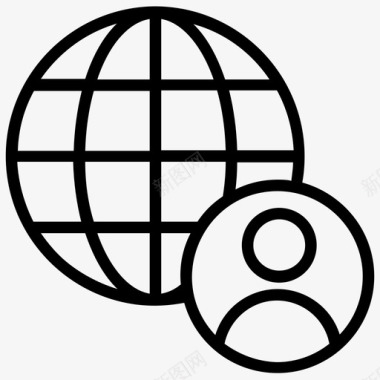 全球商人全球雇员全球交易员图标图标