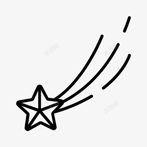 彗星圣诞夜晚图标svg_新图网 https://ixintu.com 圣诞 夜晚 彗星 愿望 流星
