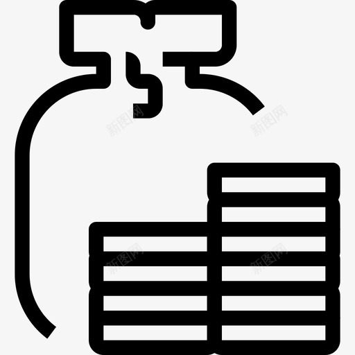 货币银行和金融3线性图标svg_新图网 https://ixintu.com 线性 货币 银行和金融3